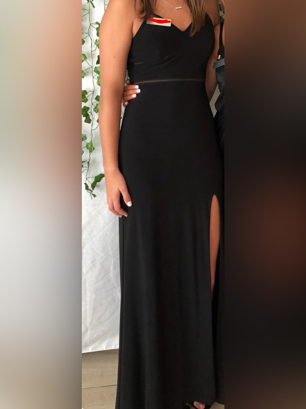 Elegant Black V-Neck Slit Evening Dress - Classic Women’s Gown